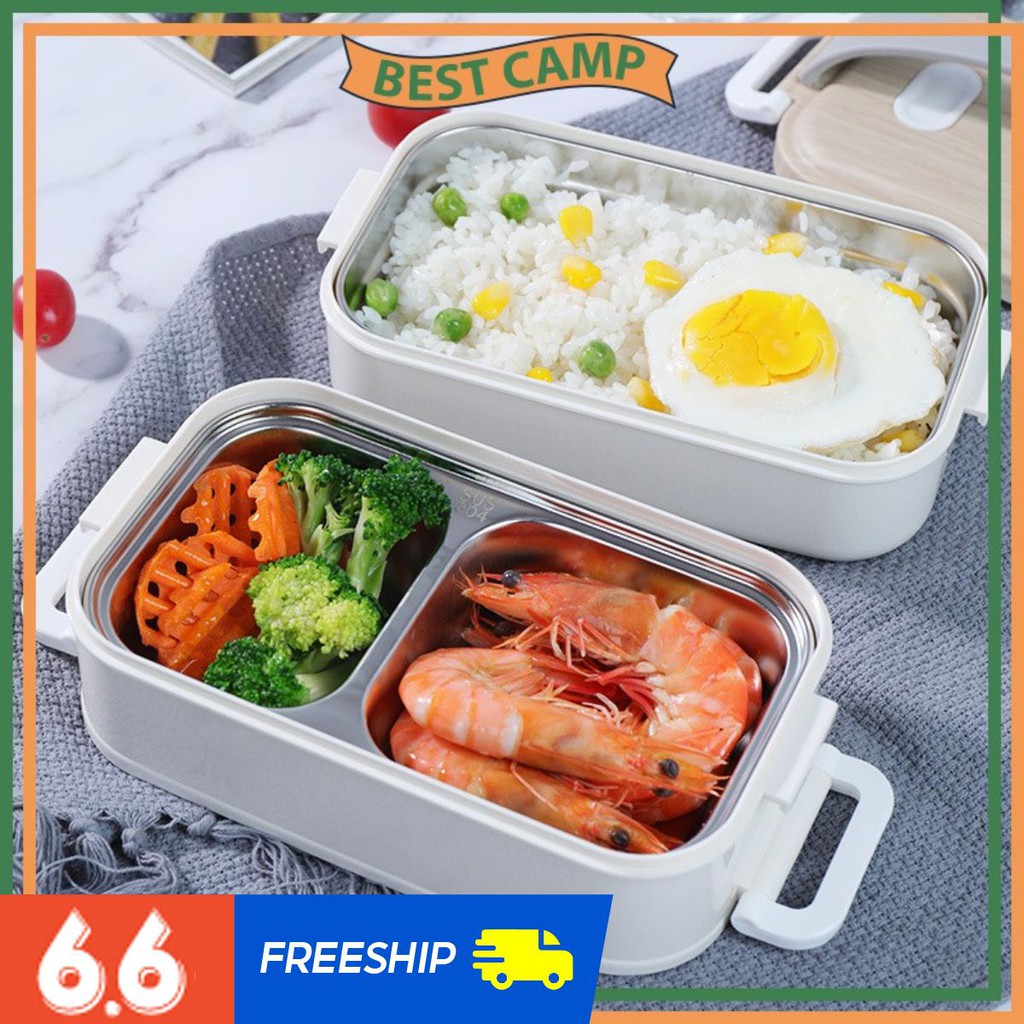 Hộp Cơm Inox 2 Tầng Sang Trọng Tiện Lợi Cho Dân Văn Phòng