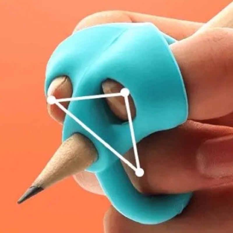 Dụng cụ xỏ ngón cầm bút silicon chỉnh tư thế cầm bút cho bé tập viết chuẩn