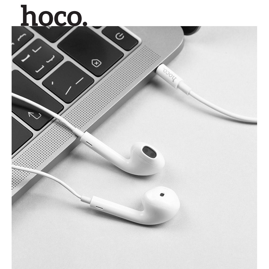 Tai nghe nhét tai Hoco DM6 jack 3.5mm, micro đàm thoại, dây ABS + TPE tráng men, dài 120cm
