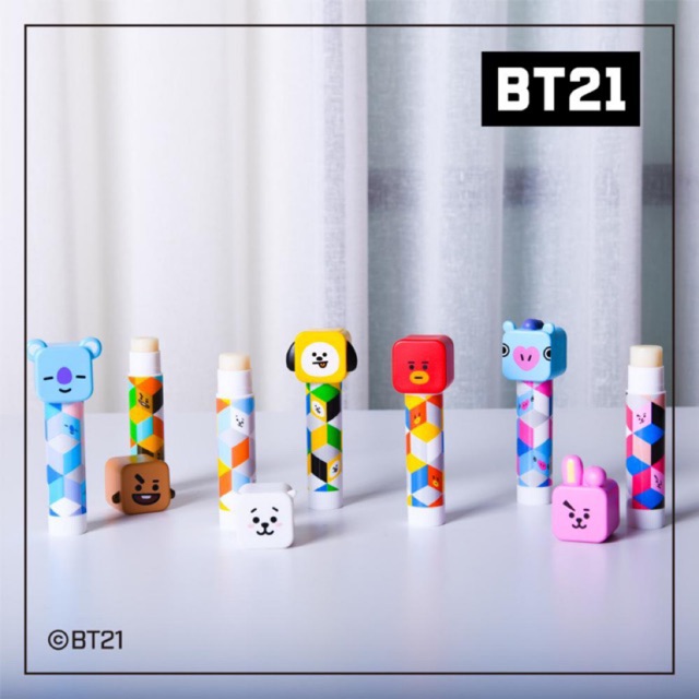 Son dưỡng môi BT21 Space star oficial { mua 1 son được tặng 1 băng cá nhân bt21 } (order)