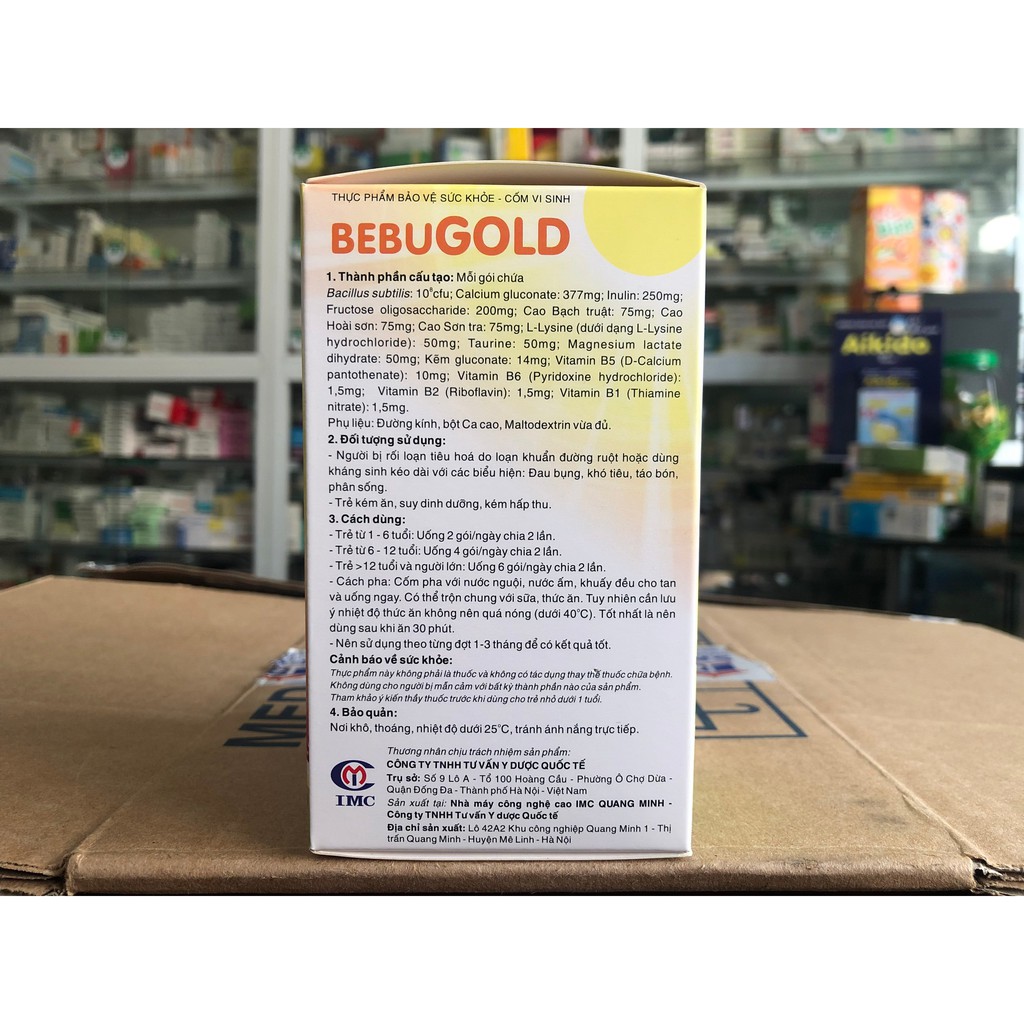 Cốm Vi Sinh BEBUGOLD - Giúp bổ sung lợi khuẩn, vitamin và khoáng chất. Hỗ trợ tăng cường tiêu hóa