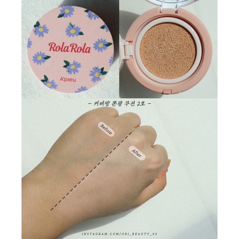 a’pieu x rola rola phấn nước cushion phiên bản limited