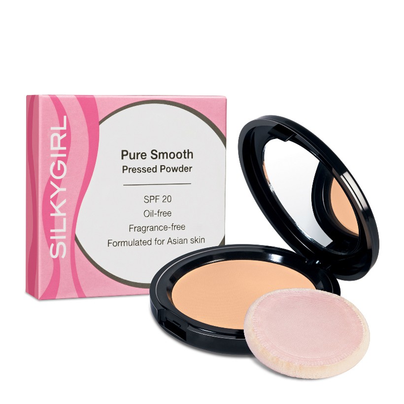 Phấn Phủ Mịn Da Silkygirl Pure Smooth Pressed Powder - 01 Ivory 10g