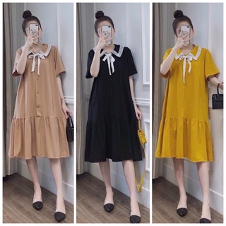 Đầm váy đuôi cá viền trắng 3 màu (kèm hình thật)