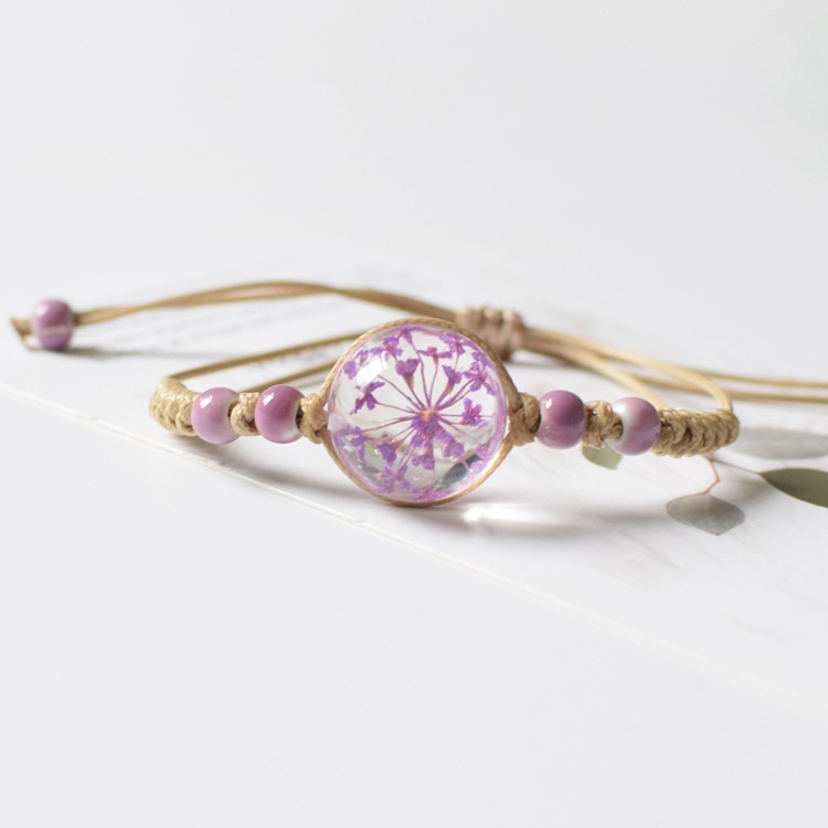 [Hàng Sẵn] Vòng Tay Hoa Ẩn 3D Trong Suốt Nữ Tính Xinh Xắn