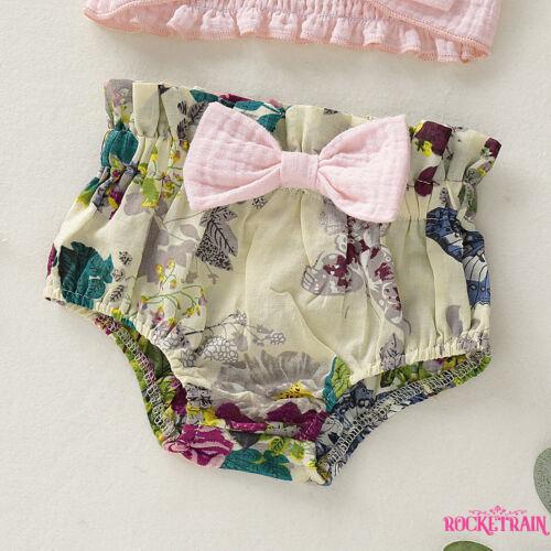 Set Áo Sát Nách + Quần Ngắn In Hoa Cho Bé Gái