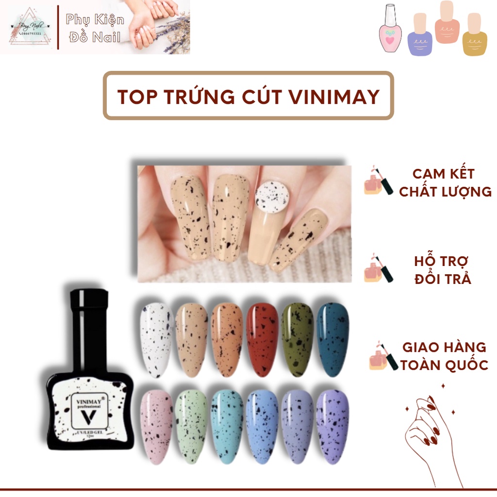 Top Trứng Cút Vinimay 💥 HÀNG CHÍNH HÃNG 💥 Top trứng cút Vinimay 15ml có thể sử dụng lên đến 20-30 bộ móng