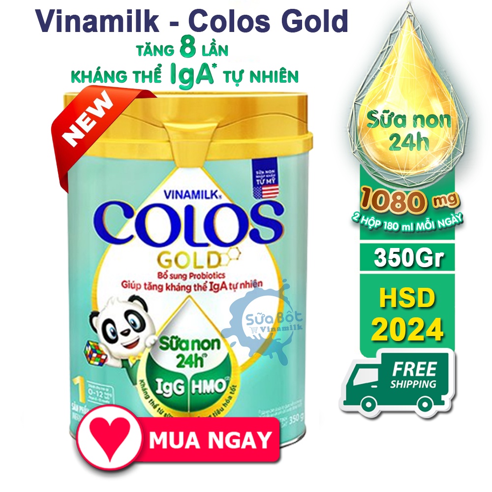 Sữa bột Colos Gold 1 350g - Sữa bột Vinamilk giúp tăng Miễn dịch khỏe, Bé lớn nhanh bộ.001