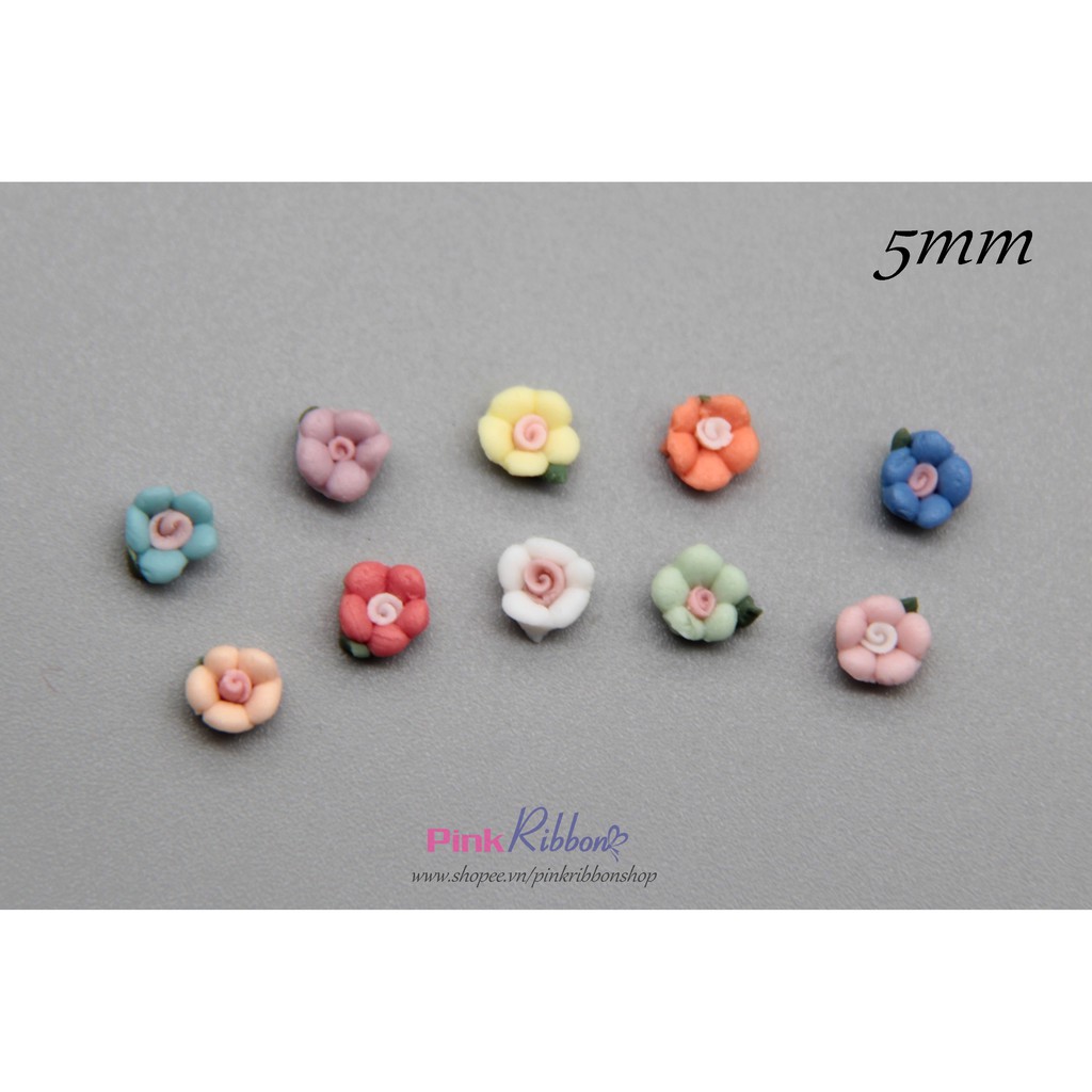 Hoa gốm nhí cỡ 5mm - Set 10 bông