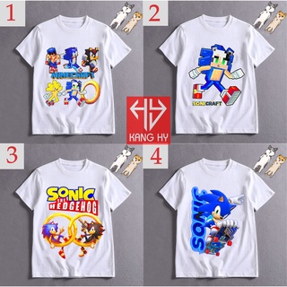 Áo sonic minecraft  nhím xanh tốc độ bé trai bé gái đều mê Vải Mát đủ size F193