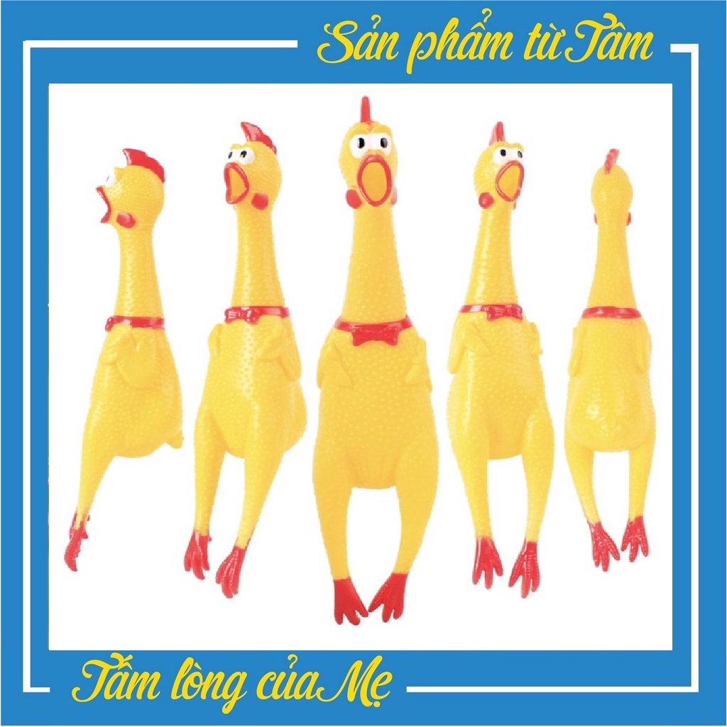 Đồ Chơi Gà Kêu Rên Thảm Thiết Size 5x17Cm