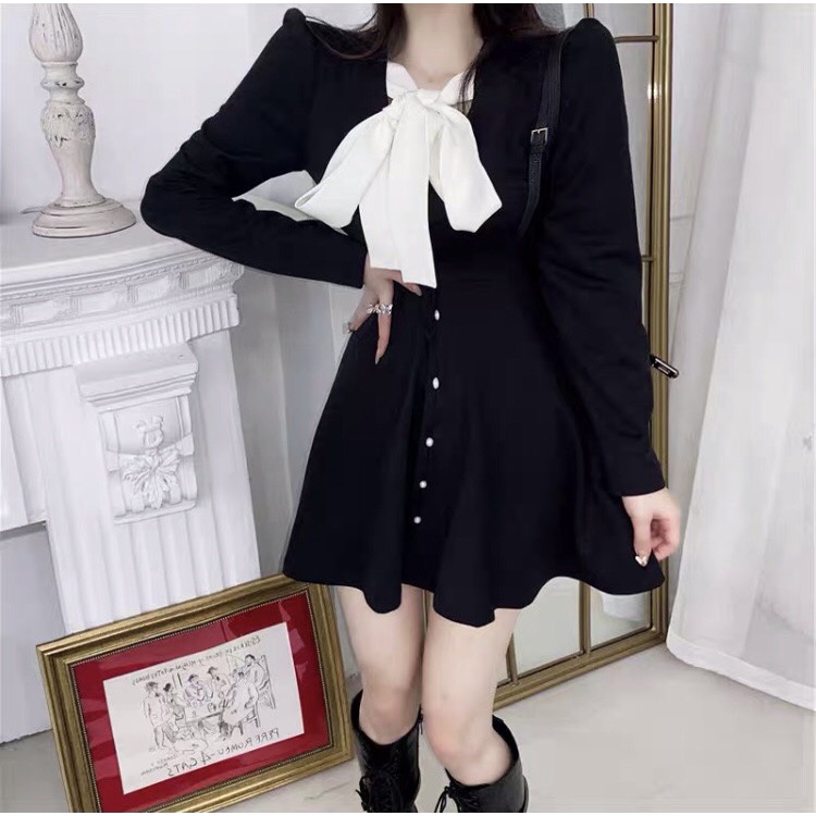 [SIEU CHECKCHI] VÁY DÁNG XÒE, TAY ÁO DÀI, CỔ ÁO THẮT NƠ, CÓ KHÓA ÁO CỰC PHONG CÁCH ĐỂ ĐI TIỆC (TL5) | BigBuy360 - bigbuy360.vn