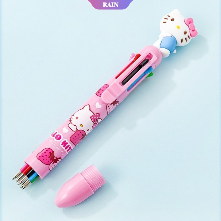 SANRIO 1 Bút Bi 8 Màu Họa Tiết Hoạt Hình Hello Kitty Xinh Xắn 0.7mm