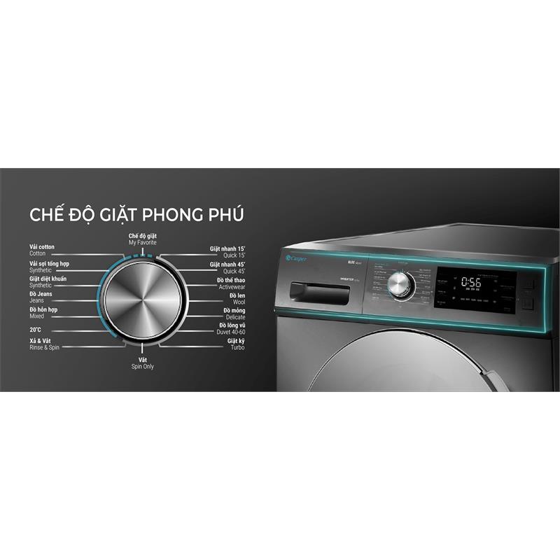 Máy giặt 9.5kg Casper WF-95I140BGB Inverter Mới 2021 Xuất xứ Thái Lan
