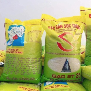 Bịch 10kg gạo st25 đặc sản sóc trăng