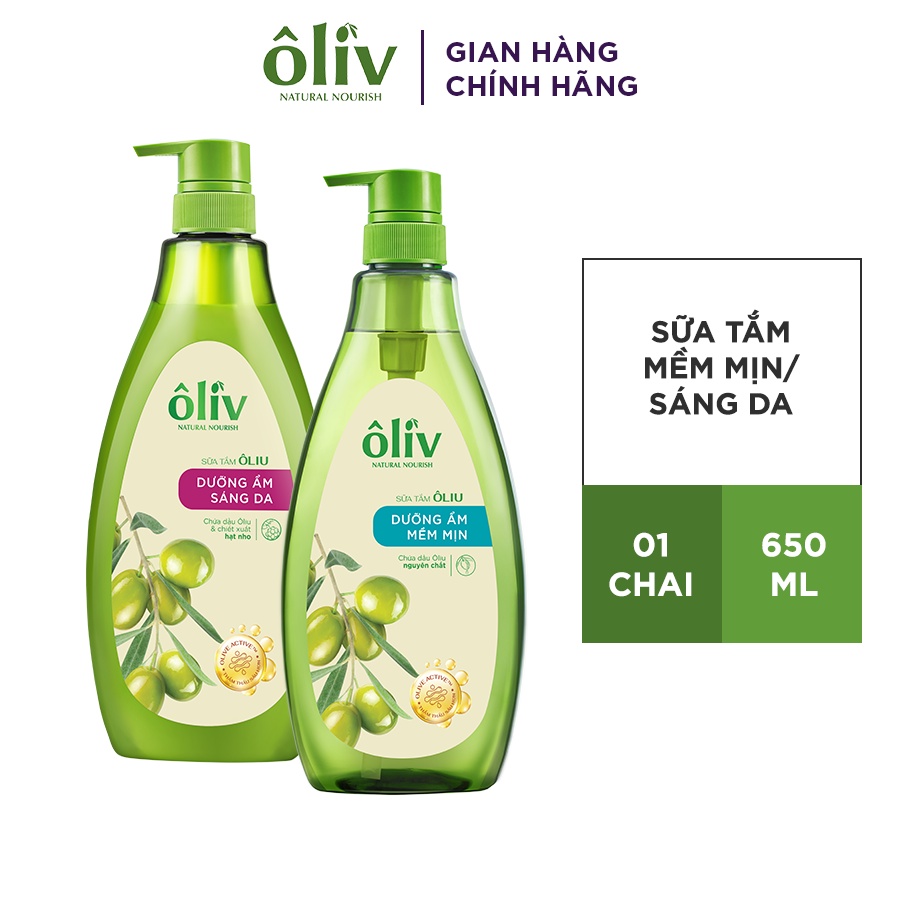 Sữa Tắm Ôliv Dưỡng Ẩm Mềm Mịn/ Sáng Da 650ml