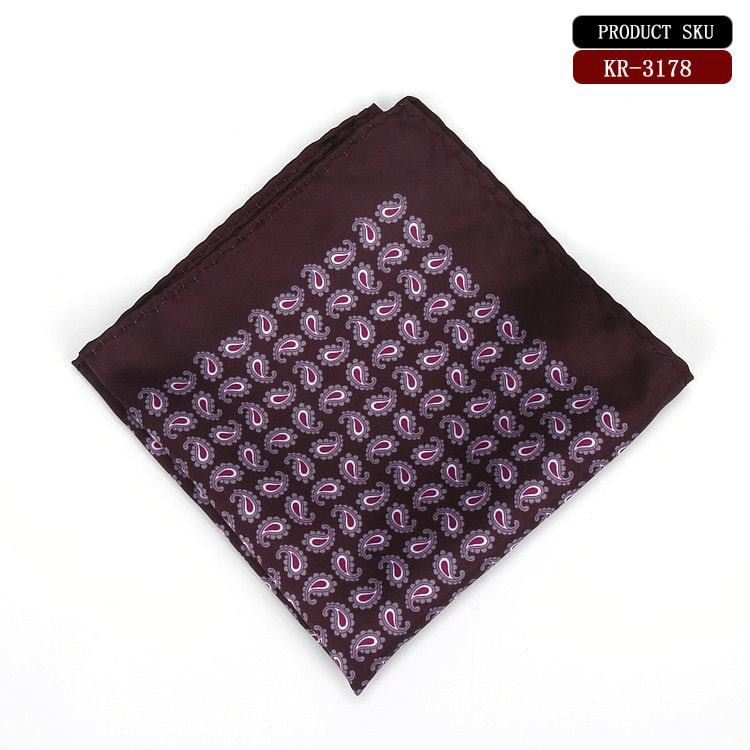 Pocket Square - Khăn cài túi ngực nam họa tiết Paisley nhí