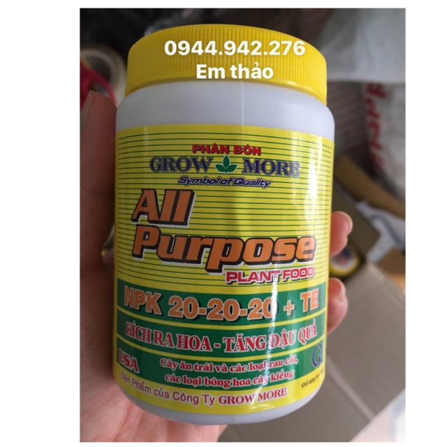 PHÂN  Bón lá GROW MORE 20-20-20 TE