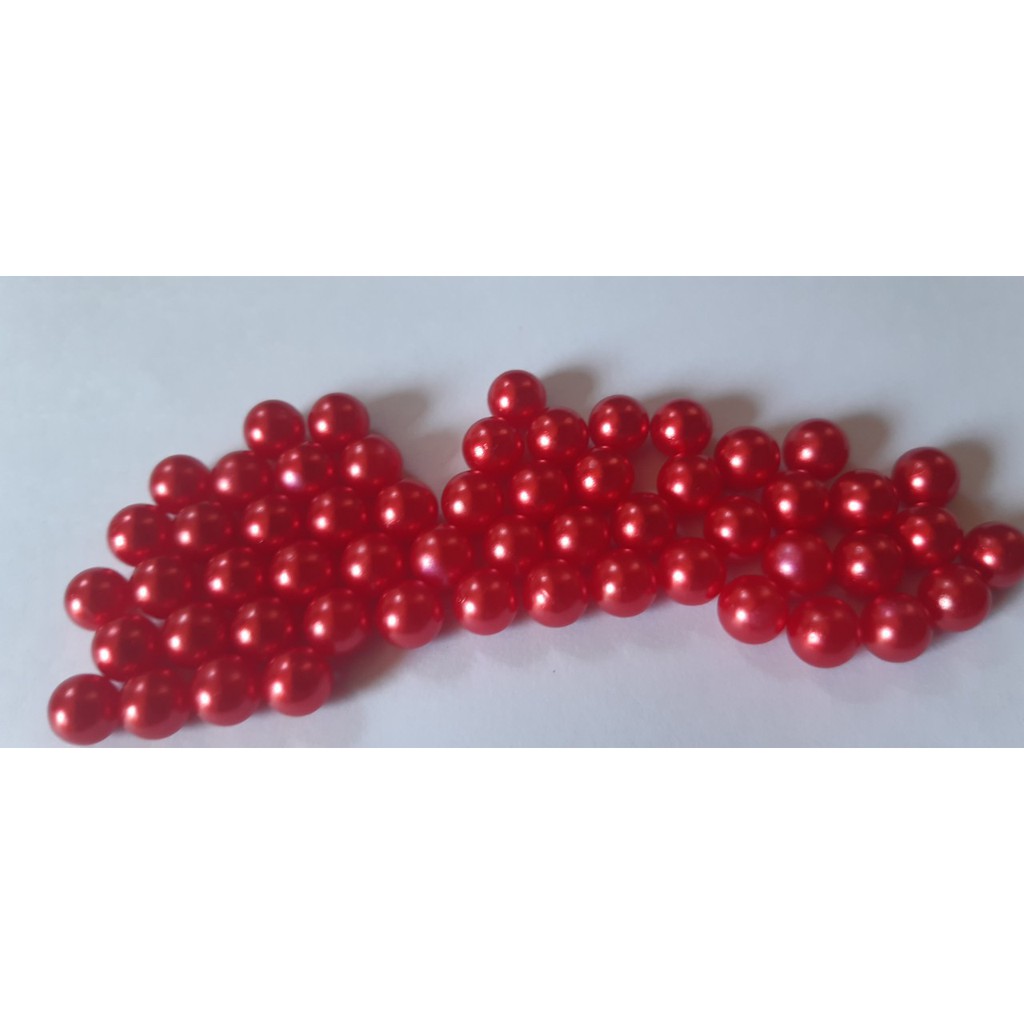 hạt giả ngọc không lỗ màu đỏ (túi 100g) | BigBuy360 - bigbuy360.vn