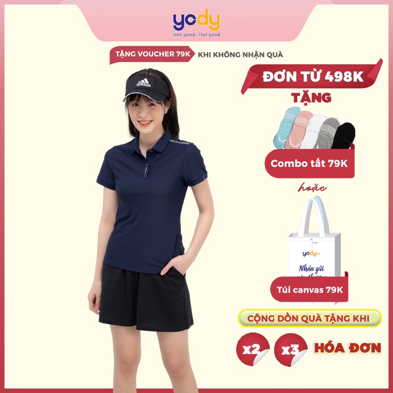 Áo Polo Thể Thao Nữ Chất Liệu Airycool YODY Basic Thông Thoáng Mềm Mịn Thấm Hút Mồ Hôi Tốt SAN5002