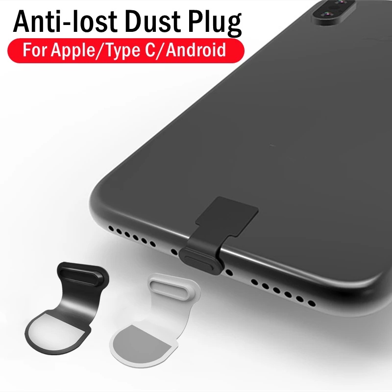 1 Nút Silicon Tích Hợp Cổng Sạc USB Chống Bụi Chống Thất Lạc Cho Điện Thoại Ốp