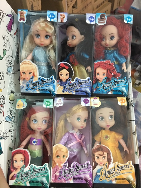 SET 6 CÔNG CHÚA BÚP BÊ DISNEY MÃ 02 CHO BÉ YÊU