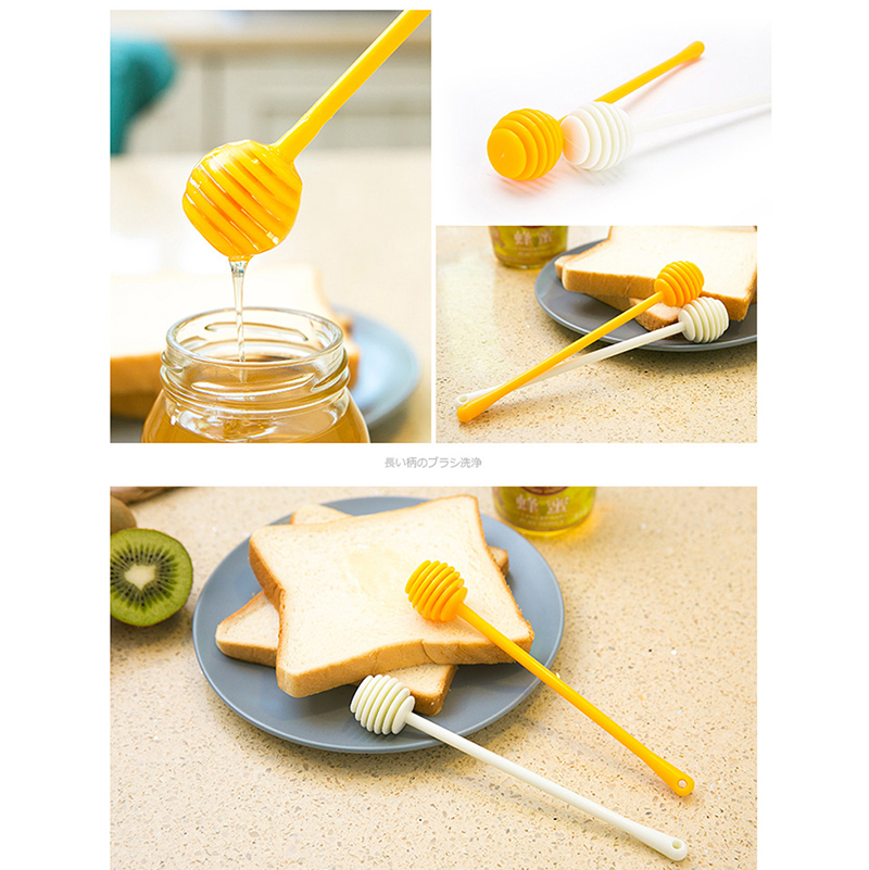 [extremewellknownsuper]2pcs/set Honey Dipper Honey Stick Stirring Rod Spoon Dip Server Drizzler