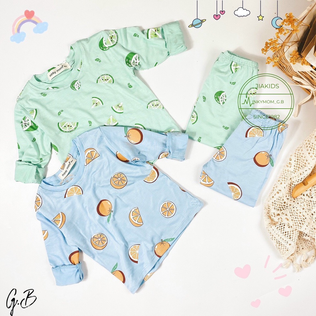 Bộ Thu Đông Cho Bé  Bộ Minky Mom Dài Tay Cho Bé Trai Bé Gái  Chất Cotton Cao Cấp Co Giãn Thấm Hút Mồ Hôi Tốt .