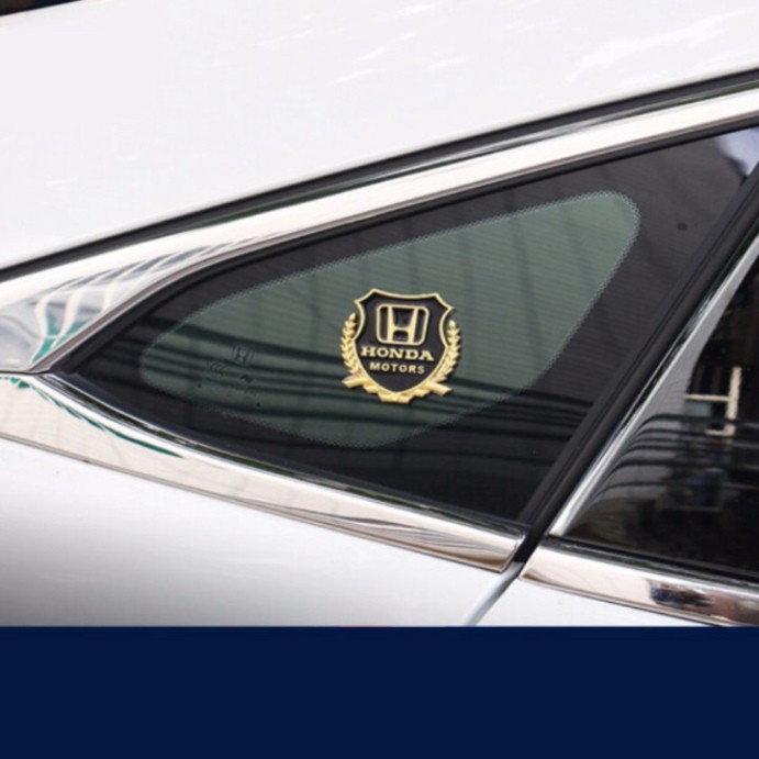 Sản Phẩm Bộ 2 logo bông lúa thương hiệu các hãng xe Motors dán xe hơi, ô tô: toyota-hyundai-ford-mazda-kia-mitsubishi-ho
