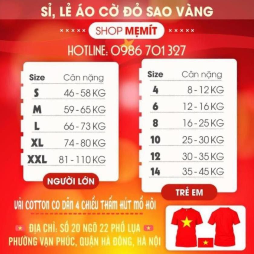 [XƯỞNG] SỈ ÁO CỜ ĐỎ SAO VÀNG BÁN BUÔN( Hàng Cotton chuẩn - có Video )