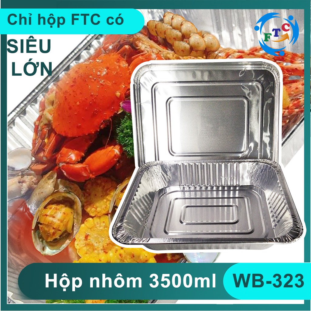 "CAO CẤP" SET 10 HỘP NHÔM (KHAY GIẤY BẠC CÓ NẮP) - CHỨNG NHẬN VS ATTP - ĐỰNG THỰC PHẨM DÙNG 1 LẦN