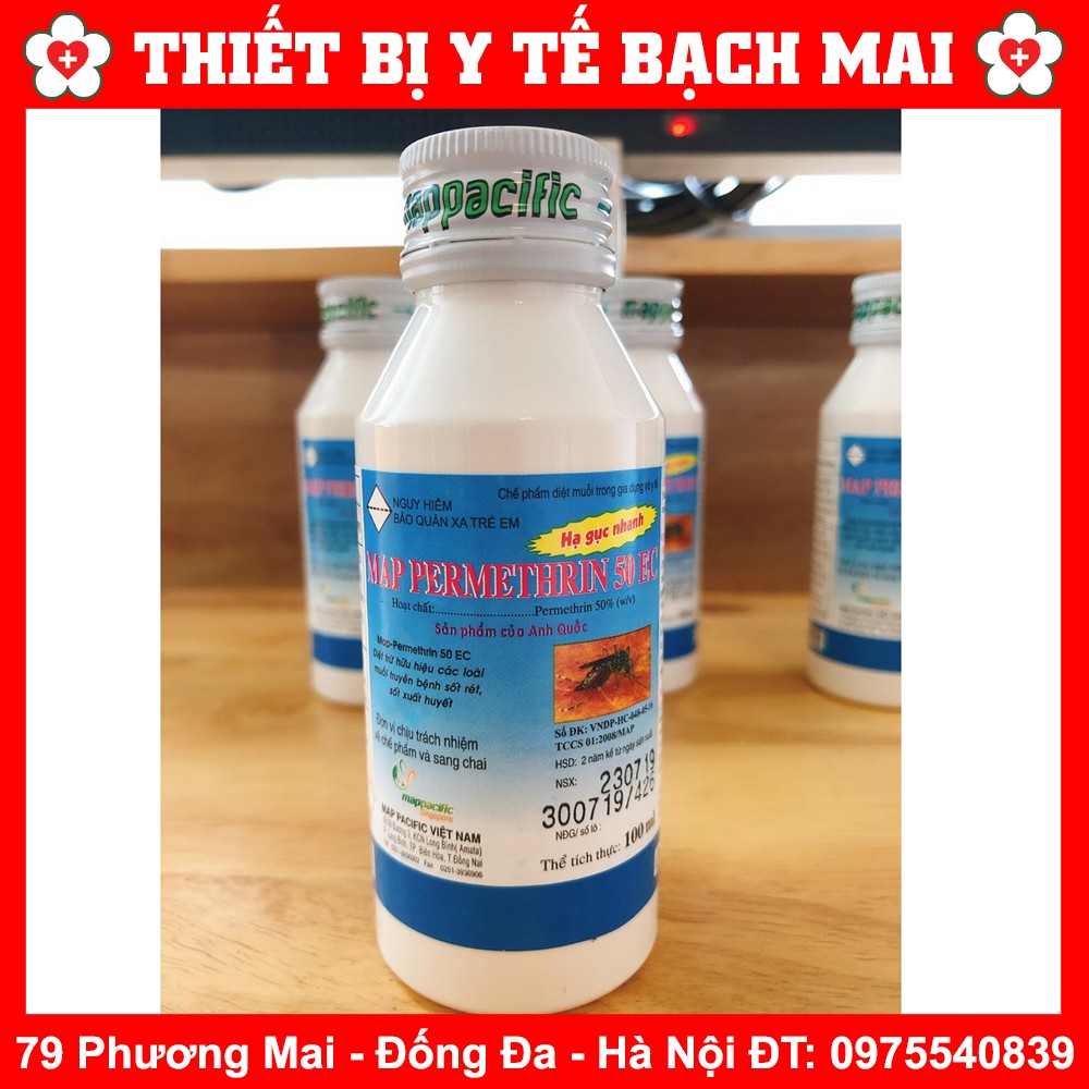 Thuốc Diệt Muỗi PERMETHRIN 50EC Chai 100ML [Chính Hãng Map PACIFIC]