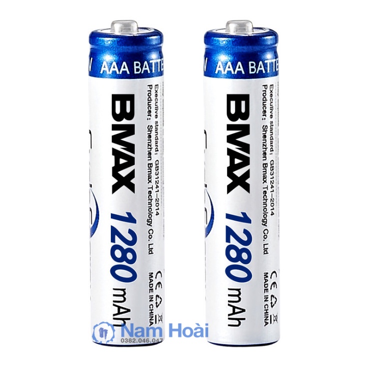 Pin sạc BMAX AAA số 7 1.2V 1280mAh 1580mAh đồ chơi điện điều khiển từ xa Pin AAA Ni-MH