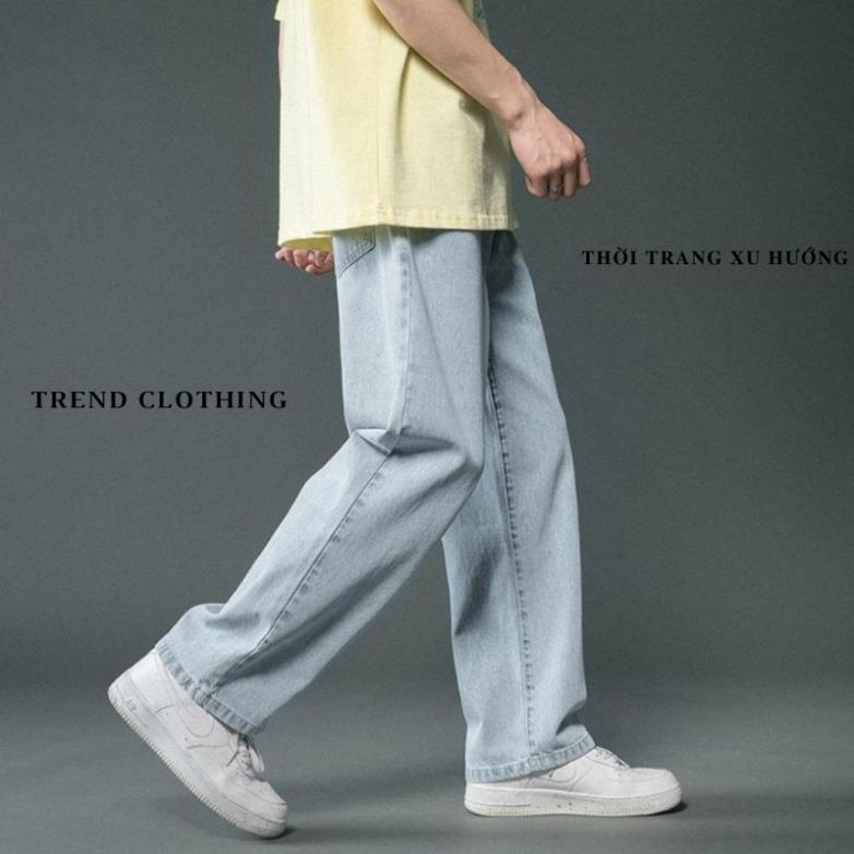 Quần Jean Nam, Quần Baggy xanh sáng nhạt, xanh đậm ống xuông rộng TR03 style hàn quốc 2022-Trend Clothing! !