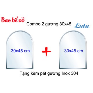[BAO BỂ VỠ] Combo gồm 2 gương phòng tắm trơn (cùng kiểu dáng), kích thước 30x45, tiết kiệm 20k