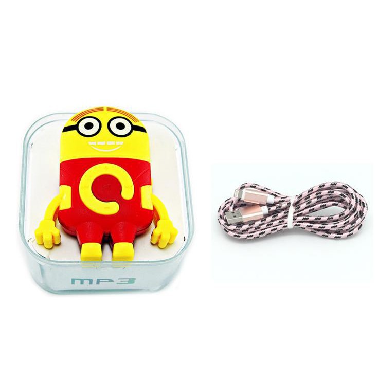 Máy nghe nhạc MP3 Minion + Tặng dây sac IPhone boc dù dai 2m(giao màu ngẫu nhiên)