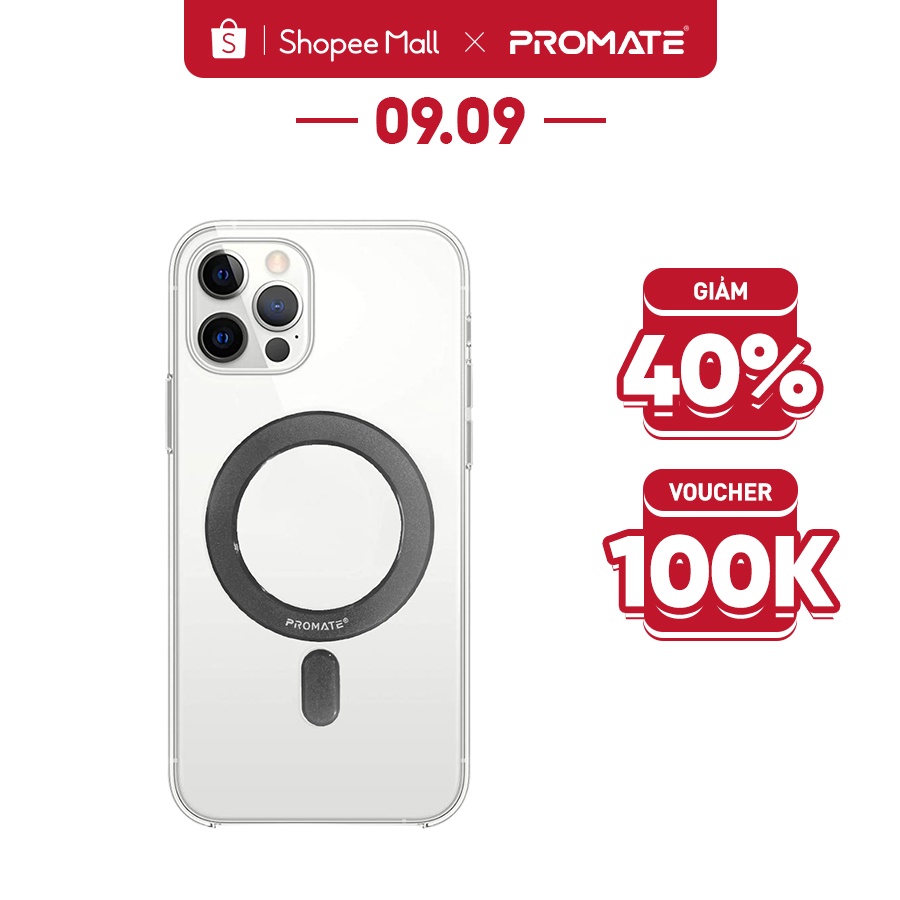 Vòng Sạc Từ Tính Mag-netic PROMATE - Hỗ Trợ Sạc Không Dây Dùng Kèm Pin Sạc Mag-Safe Cho iP
