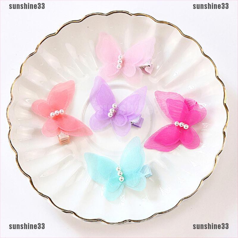 Set 5 Kẹp Tóc Nơ Bướm Cho Bé Gái