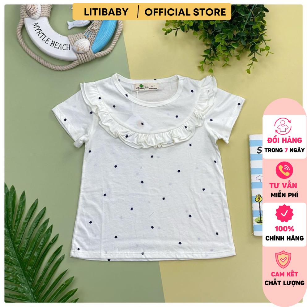 Áo LITIBABY chất vải cotton trơn bèo bé gái 1/5