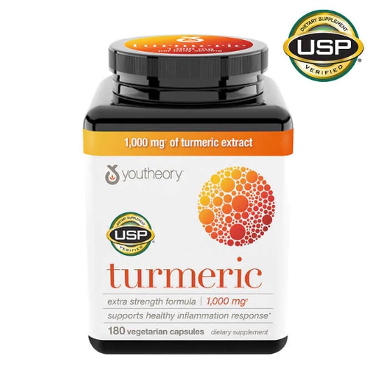 Viên uống tinh chất nghệ Youtheory Turmeric 1000mg 180 viên của Mỹ