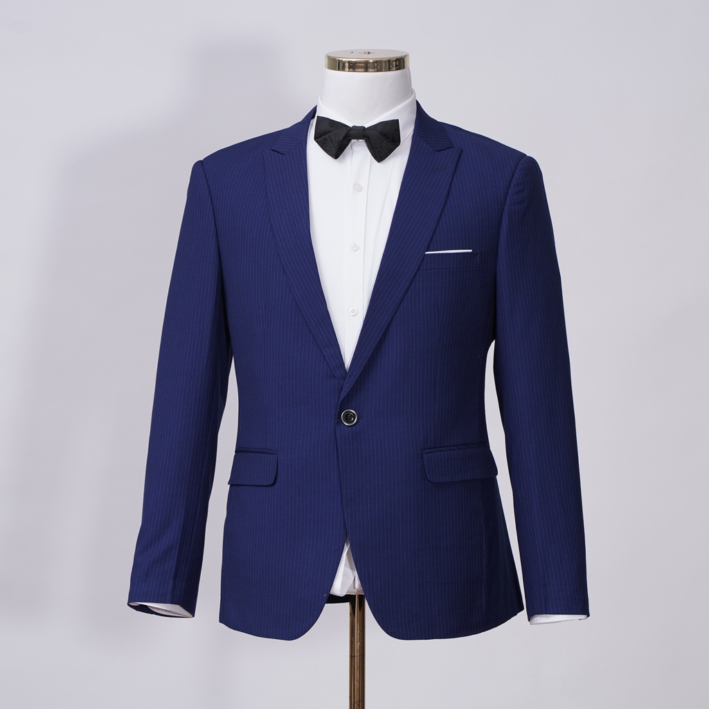 Bộ Vest Nam The Suits House Xanh Kẻ Sọc