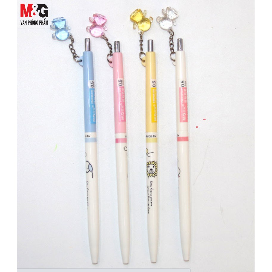 Bút chì kim cute  M&amp;G ngòi 0,5mm có móc treo ngộ nghĩnh ,đáng yêu - Bút chì bấm cao cấp - MIYABI STORE