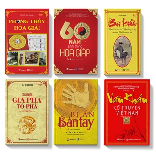 Sách - Combo 6 cuốn: 60 năm sinh; Bói kiều; Phong thủy hóa giải; Cách dựng gia phả; Bí ẩn bàn tay; Văn khấn cổ truyền