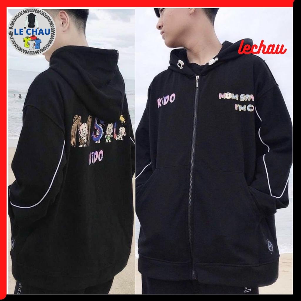 Áo hoodie dây kéo nam nữ ulzzang form rộng áo khoác nỉ unisex street style chống nắng MSIO LECHAU AKN06 đẹp rẻ cao cấp