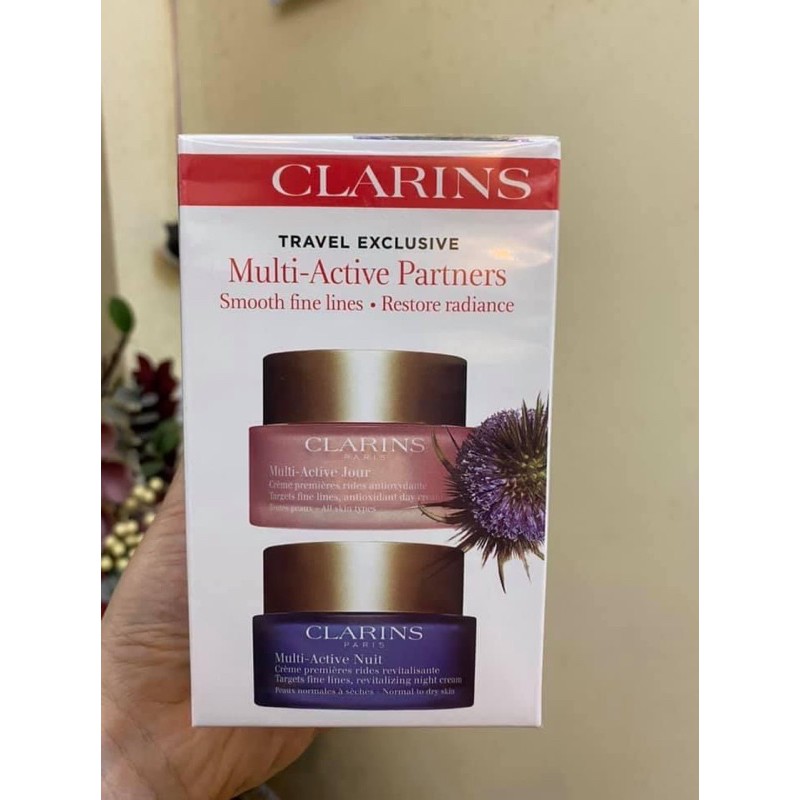 Set dưỡng da ngày đêm Clarin