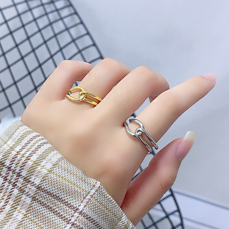 Nhẫn đeo tay thiết kế phong cách đơn giản hợp thời trang cho nữ