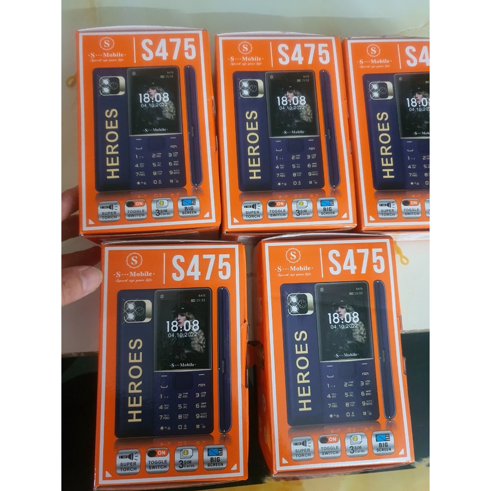 Điện thoại S-Mobile S475, S467 - 3 Sim 3 sóng, màn hình lớn, pin Trâu 2500mah