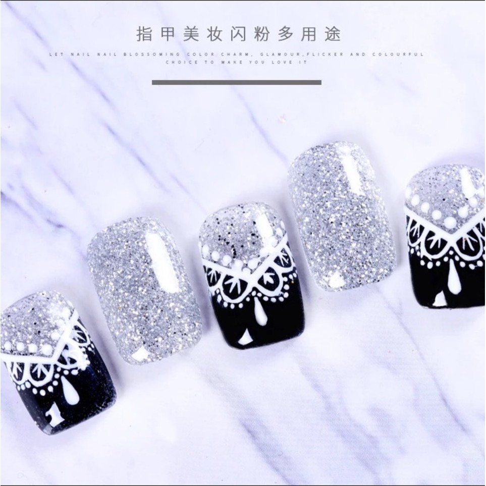 Set 12 hũ nhũ rắc 3g trang trí móng