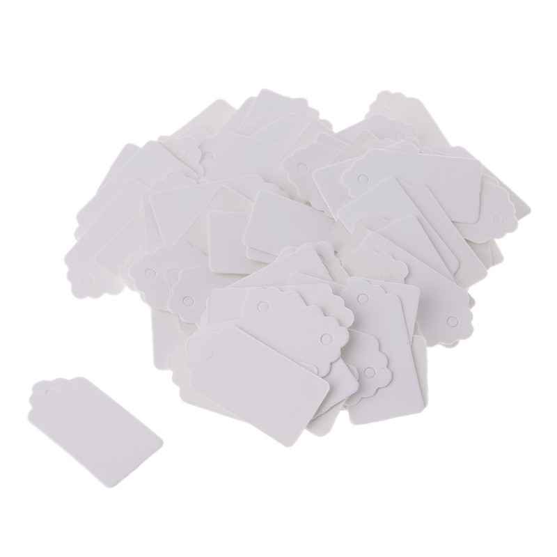 100 miếng giấy Kraft dùng trang trí quà tặng , kích thước 2x4cm