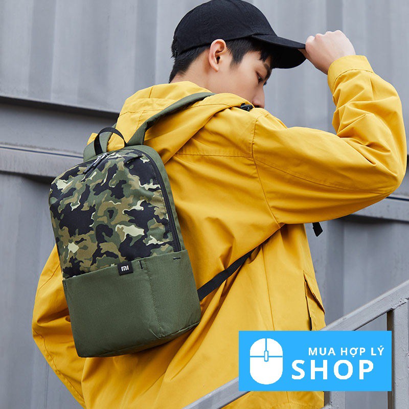 Ba Lô Đeo Vai Unisex Xiaomi 10L Phiên Bản Mới 2020, Chống Nước Họa Tiết Cá Tính - Hàng Nhập Khẩu